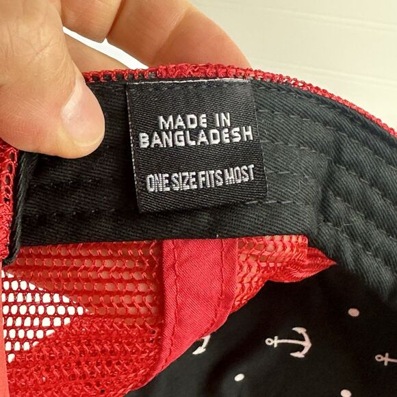 Captain Morgan LET'S GET YACHTY Scrambled Eggs Trucker Cap Mesh Hat Red Black - Picture 9 of 9